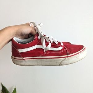 Vans canvas old skool in red ♥️